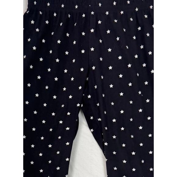 Calvin Klein Sleepwear Medium Black Pants White Star Print 100% Polyester - Picture 2 of 8